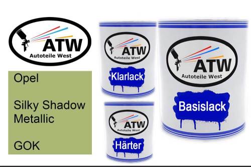 Opel, Silky Shadow Metallic, GOK: 1L Lackdose + 1L Klarlack + 500ml Härter - Set, von ATW Autoteile West.